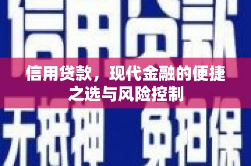 铜锣信用贷款，现代金融的便捷之选与风险控制