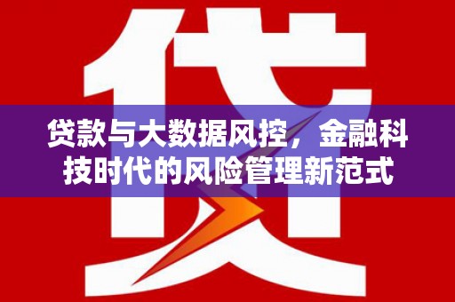 铜锣贷款与大数据风控，金融科技时代的风险管理新范式