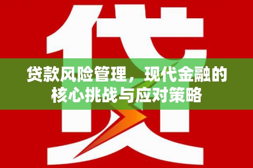铜锣贷款风险管理，现代金融的核心挑战与应对策略