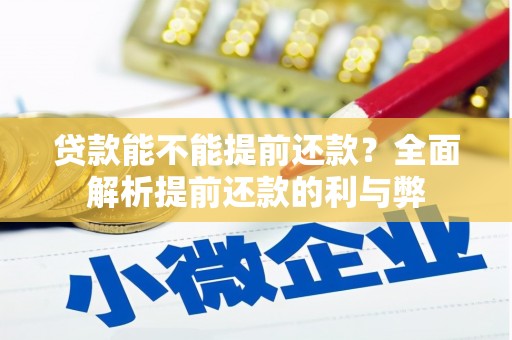 铜锣贷款能不能提前还款？全面解析提前还款的利与弊
