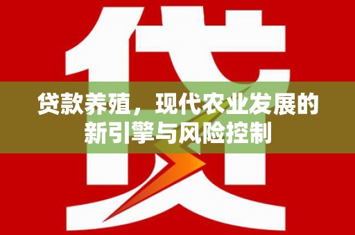 铜锣贷款养殖，现代农业发展的新引擎与风险控制