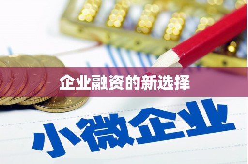 铜锣企业融资的新选择
