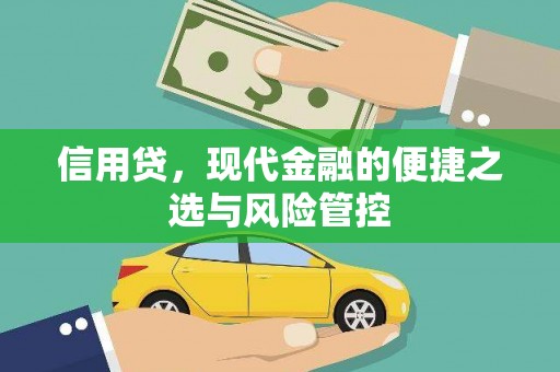 铜锣信用贷，现代金融的便捷之选与风险管控