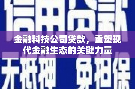 铜锣金融科技公司贷款，重塑现代金融生态的关键力量